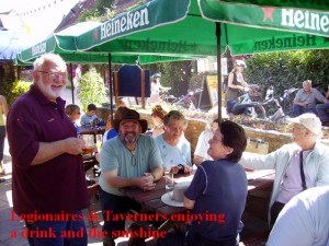 Legionnaires & Taverners enjoy a drink in the sunshine